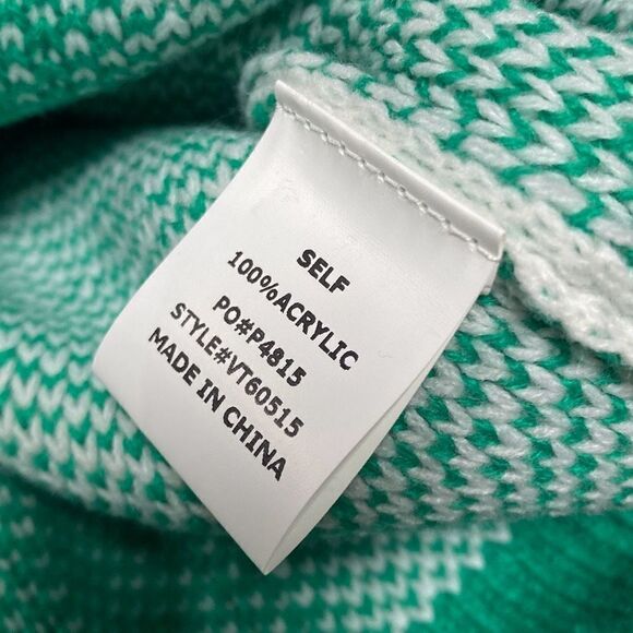 Vine & Love Green & White Sweater Size Small NEW - Picture 5 of 6
